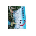 interlaken switzerland paragliding fridge magnet – adventure travel souvenir with snowy alps & scenic town