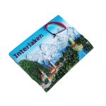 interlaken switzerland paragliding fridge magnet – adventure travel souvenir with snowy alps & scenic town