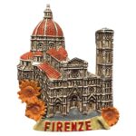 firenze italy fridge magnet – duomo cathedral souvenir with sunflowers – artistic italian decor
