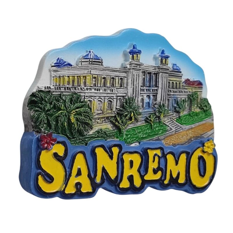 sanremo italy fridge magnet riviera city souvenir gift & retro travel vibe decoration