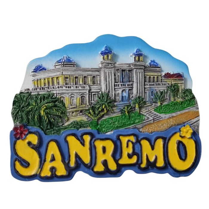 sanremo italy fridge magnet riviera city souvenir gift & retro travel vibe decoration