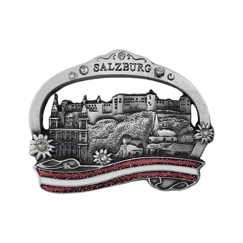 salzburg austria fridge magnet – scenic city landmark design, travel souvenir & vintage fridge decor
