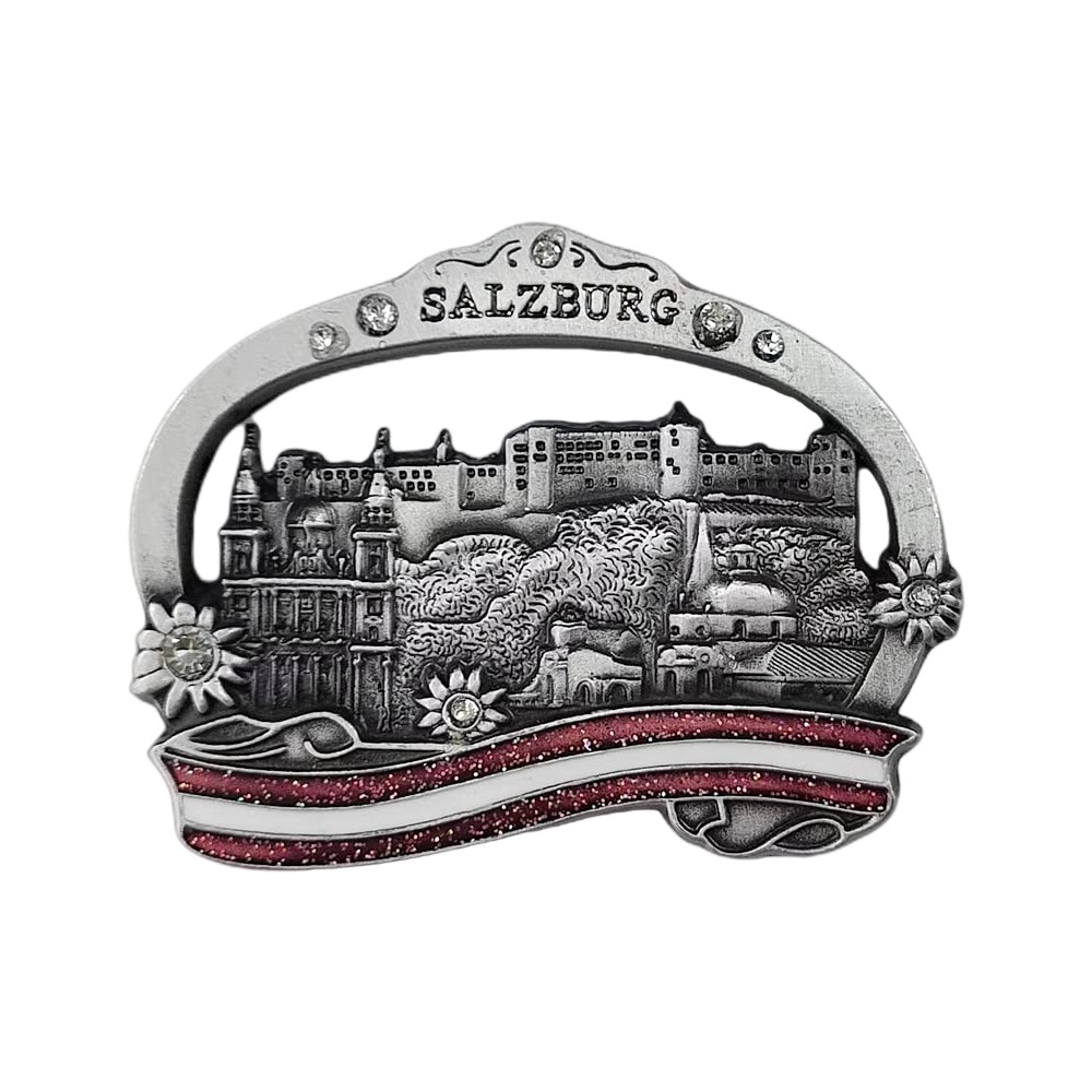 salzburg austria fridge magnet – scenic city landmark design, travel souvenir & vintage fridge decor