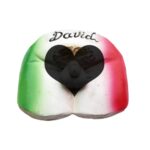 italy david butt fridge magnet – tricolor cheeky design with sculpted hair – funny travel souvenir & humorous whiteboard magnet