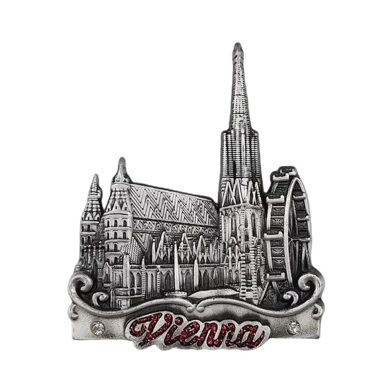 vienna austria fridge magnet – st. stephen’s cathedral design, european travel memento & office display