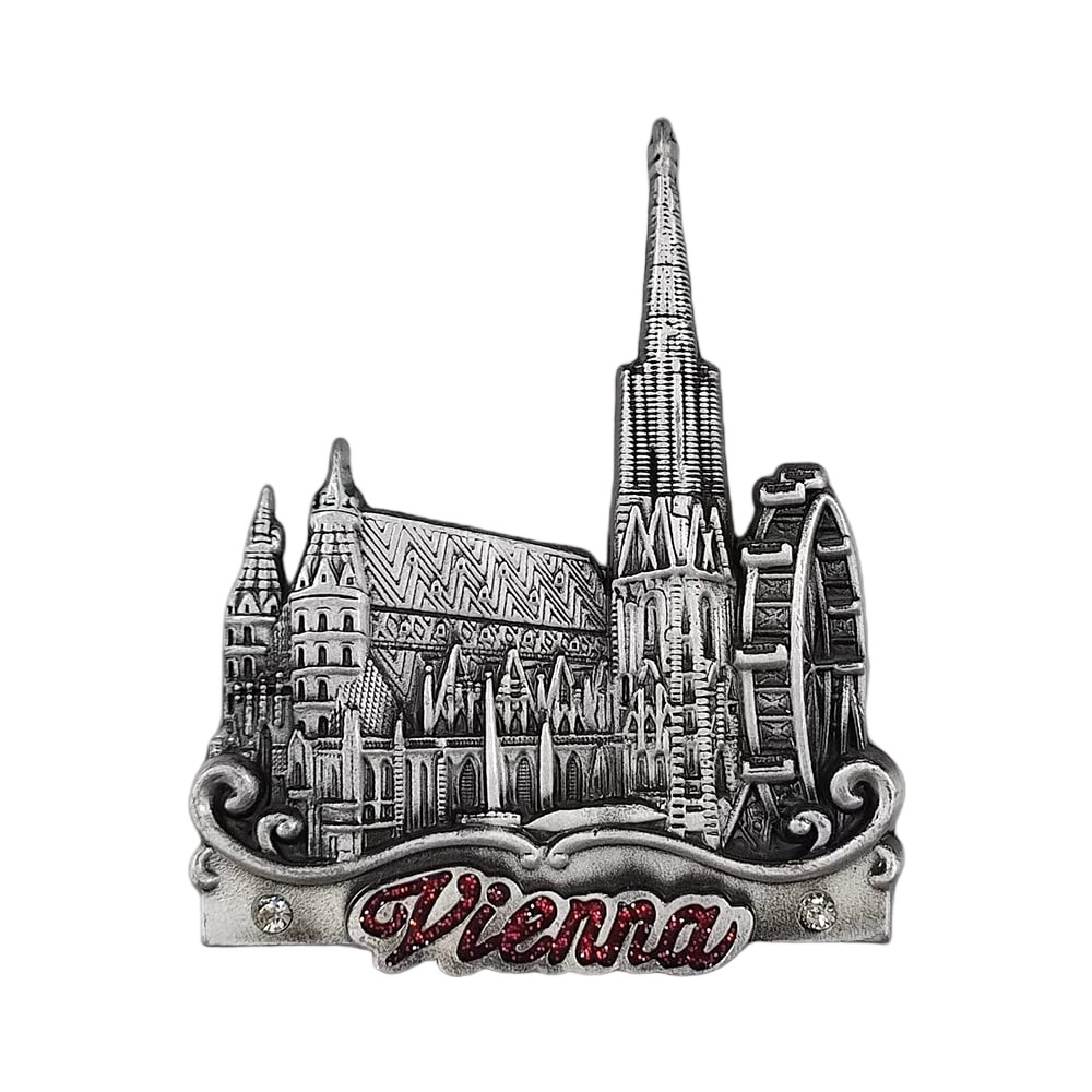 vienna austria fridge magnet – st. stephen’s cathedral design, european travel memento & office display