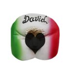 italy david butt fridge magnet – tricolor cheeky design with sculpted hair – funny travel souvenir & humorous whiteboard magnet