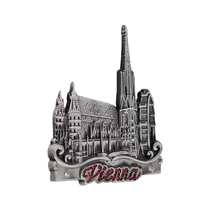 vienna austria fridge magnet – st. stephen’s cathedral design, european travel memento & office display