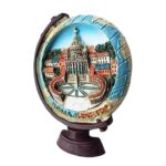 rome italy fridge magnet – st. peter’s basilica & vatican plaza on globe base – iconic landmark souvenir & global travel decor