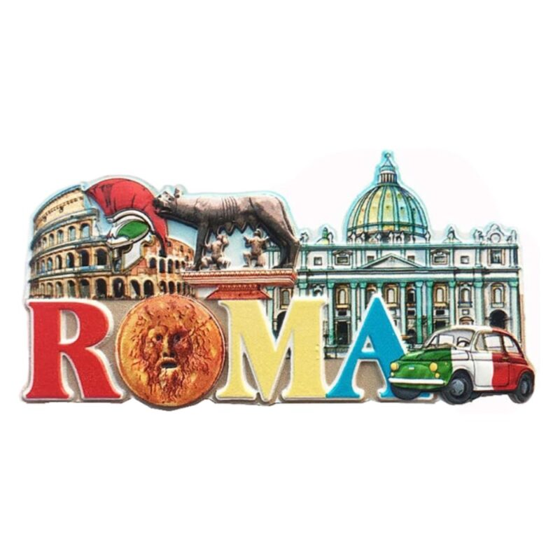 colorful rome italy fridge magnet – travel landmark souvenir & refrigerator display gift