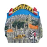 austria cityscape fridge magnet – 3d travel landmark collectible & souvenir home decor gift