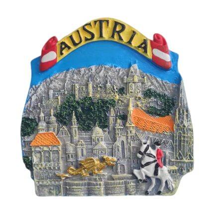 austria cityscape fridge magnet – 3d travel landmark collectible & souvenir home decor gift