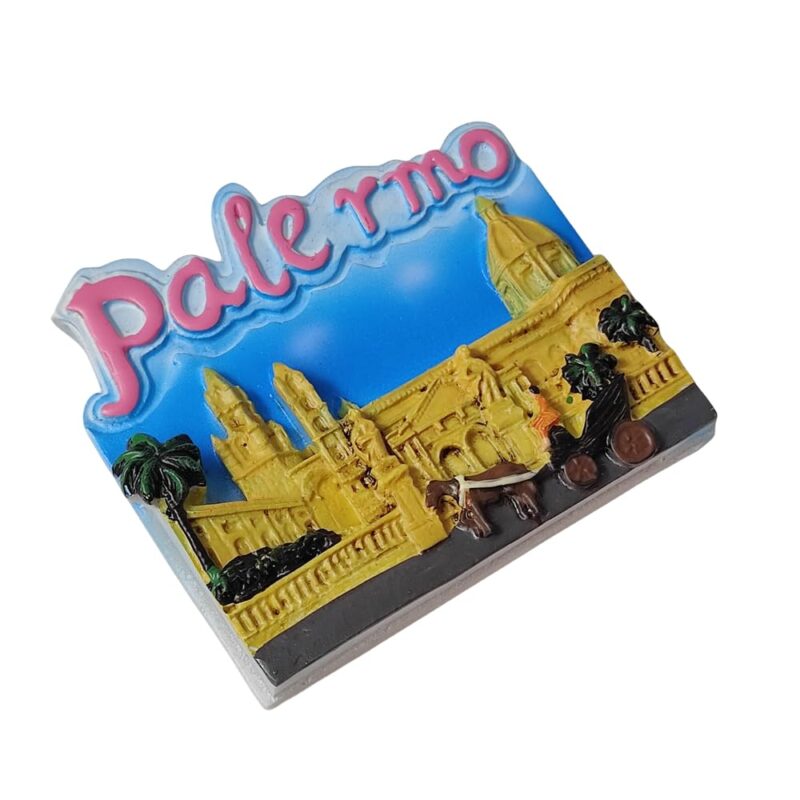 palermo italy fridge magnet horse carriage old town charm, sicilian souvenir for magnetic board