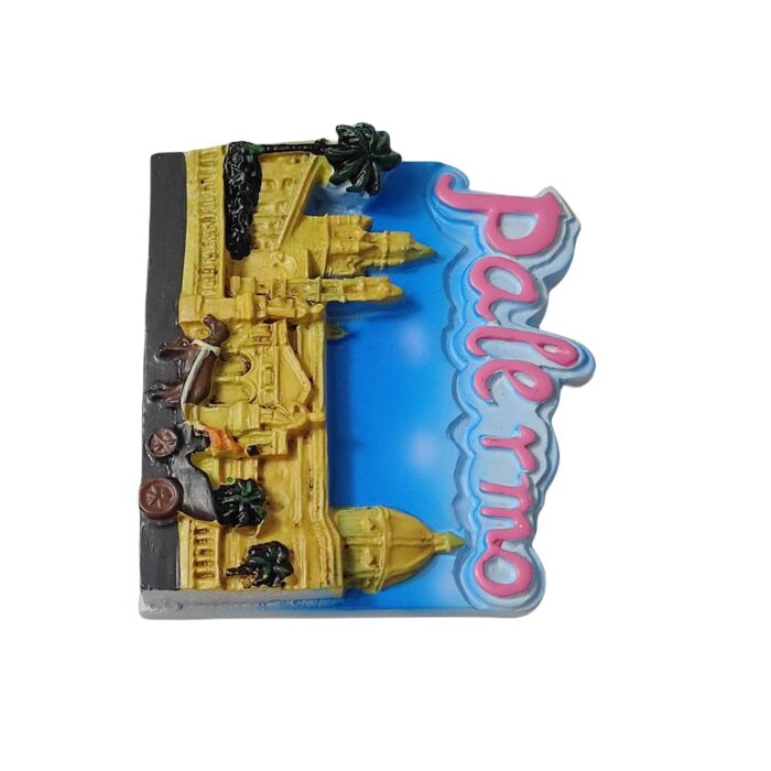 palermo italy fridge magnet horse carriage old town charm, sicilian souvenir for magnetic board