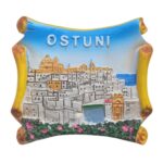 ostuni historic italy fridge magnet – baroque skyline souvenir & artistic kitchen reminder