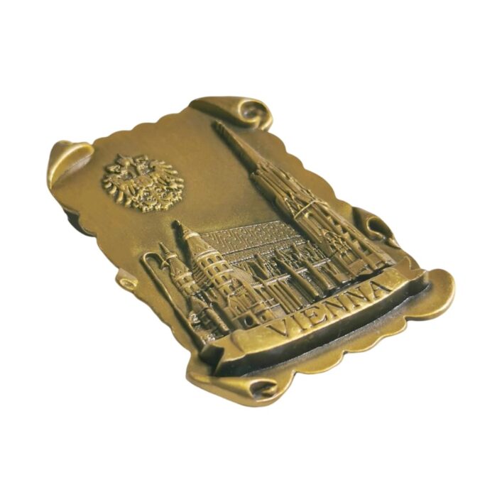 vienna austria cathedral bronze fridge magnets – antique style souvenir gift & fridge collectible