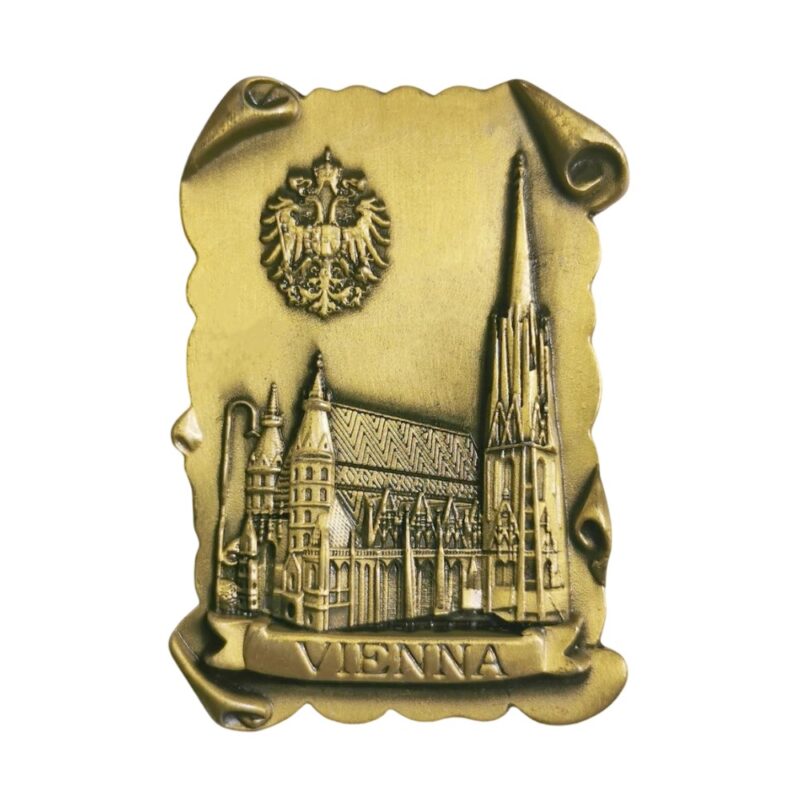 vienna austria cathedral bronze fridge magnets – antique style souvenir gift & fridge collectible