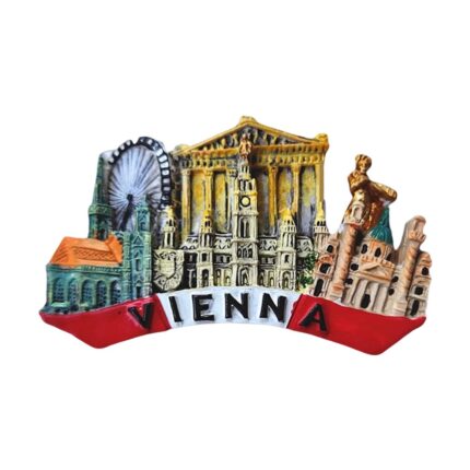 vienna austria fridge magnet – iconic city landmarks in colorful 3d, travel keepsake & fridge art