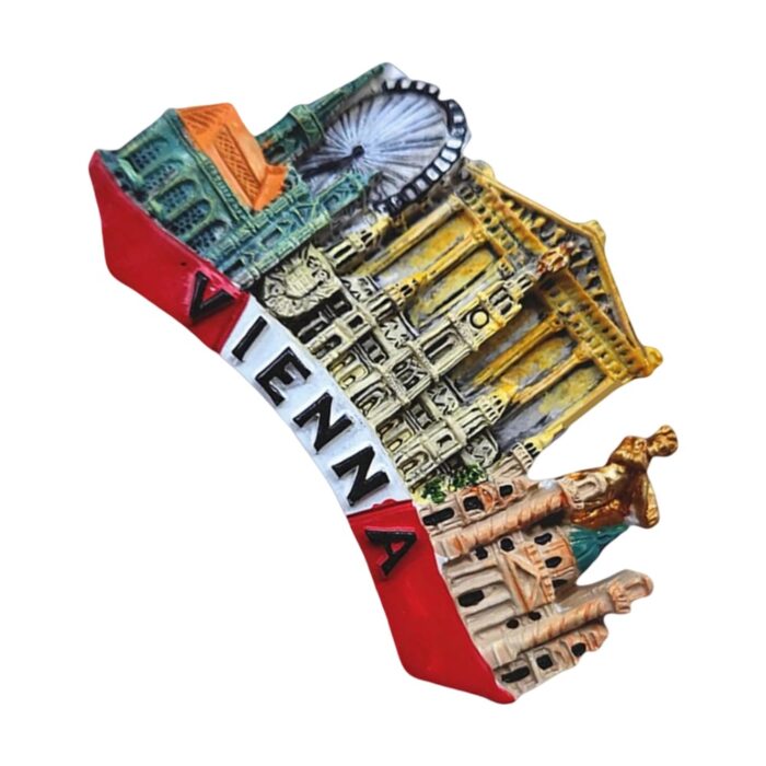 vienna austria fridge magnet – iconic city landmarks in colorful 3d, travel keepsake & fridge art