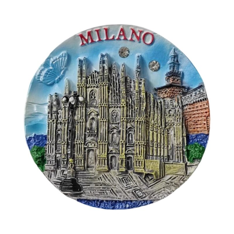 milano italy fridge magnet duomo cathedral travel souvenir & elegant italian decor