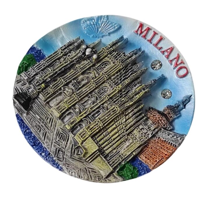 milano italy fridge magnet duomo cathedral travel souvenir & elegant italian decor