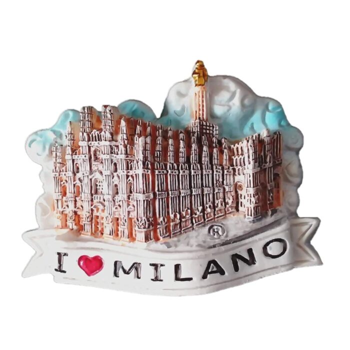 i love milano italy fridge magnet – cathedral travel keepsake & whiteboard display decor