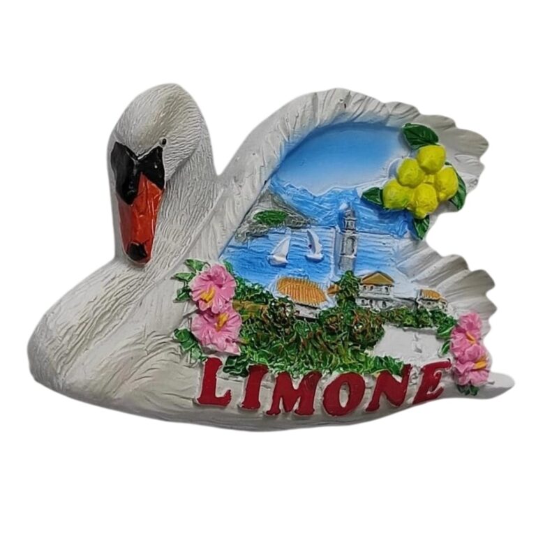limone italy fridge magnet swan shaped travel souvenir & lake garda decorative gift
