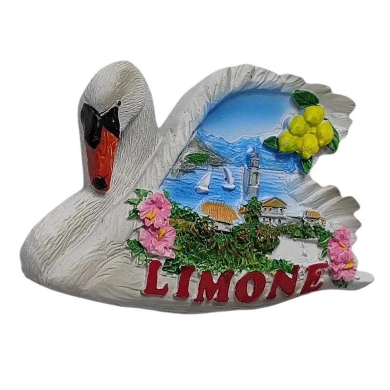 limone italy fridge magnet swan shaped travel souvenir & lake garda decorative gift