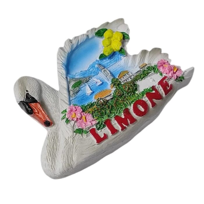 limone italy fridge magnet swan shaped travel souvenir & lake garda decorative gift