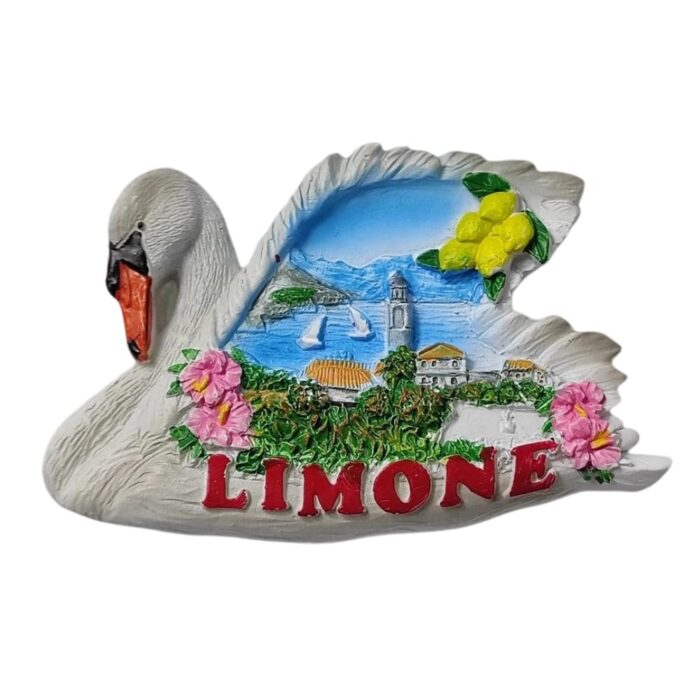 limone italy fridge magnet swan shaped travel souvenir & lake garda decorative gift