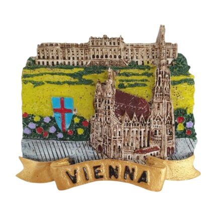 vienna austria fridge magnet – historical cathedral and palace view, travel keepsake & office display