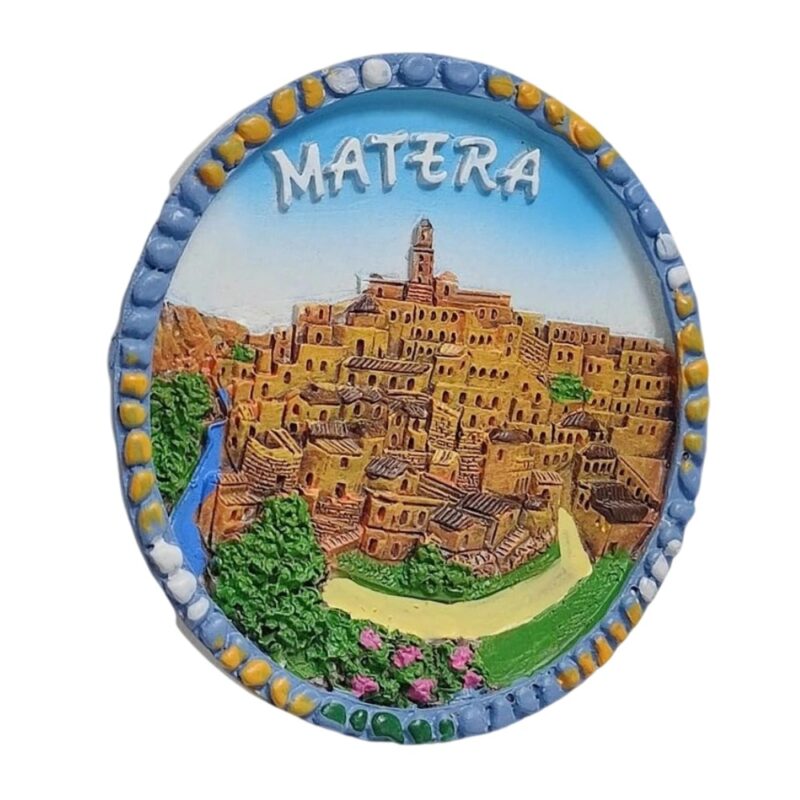 matera italy fridge magnet ancient stone town memento & historic display piece
