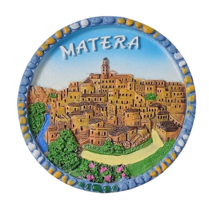 matera italy fridge magnet ancient stone town memento & historic display piece