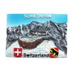 schilthorn switzerland fridge magnet – alpine mountain peak scene souvenir for world travelers & collectors