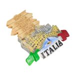 italia landmark cities fridge magnet featuring rome, venice, milan – vintage tourist gift & kitchen art