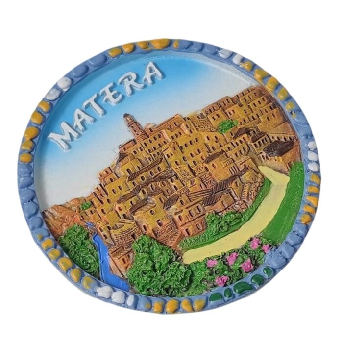 matera italy fridge magnet ancient stone town memento & historic display piece