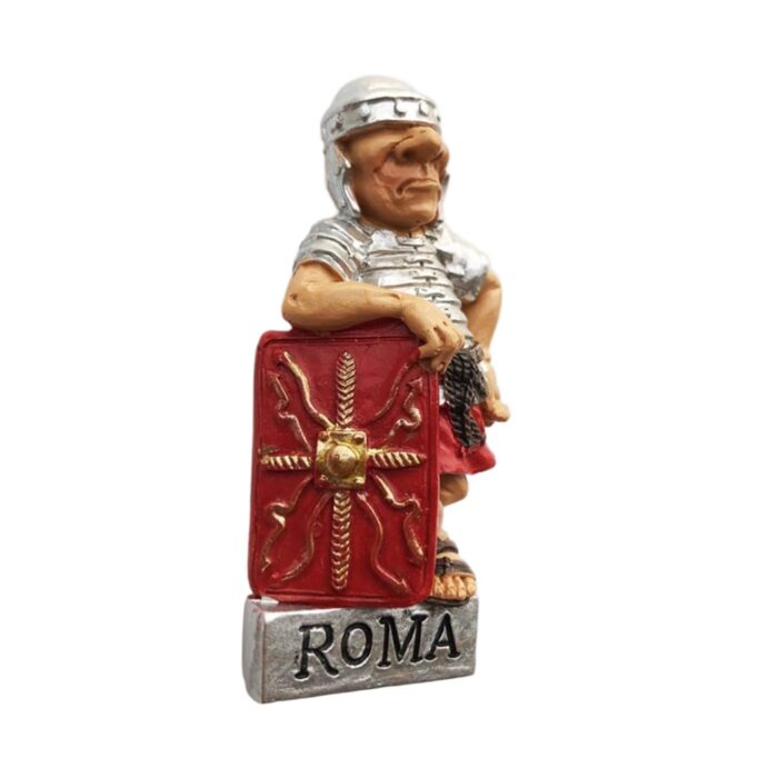 rome gladiator fridge magnet – cartoon style roman warrior souvenir & italy novelty decor