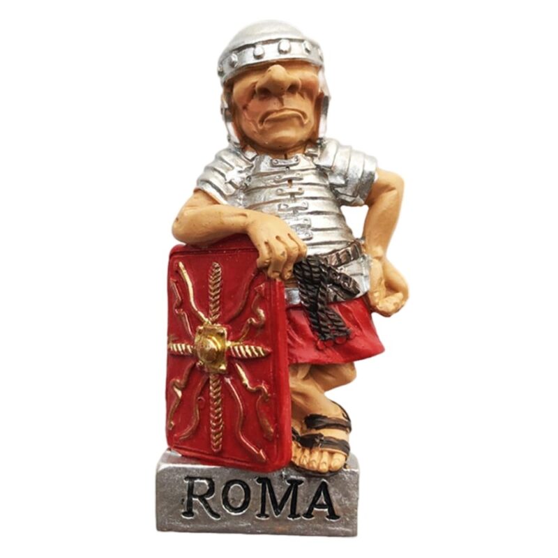 rome gladiator fridge magnet – cartoon style roman warrior souvenir & italy novelty decor