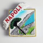 napoli italy fridge magnet bay of naples coastal view, southern italy travel gift & fridge decor