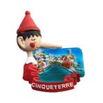 cinque terre italy fridge magnet – pinocchio coastal scene travel gift & fun decor idea