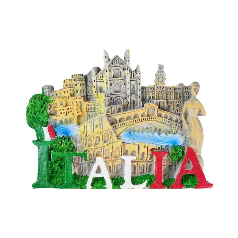 italia architecture fridge magnet iconic monuments from rome & florence – collector’s souvenir & home display