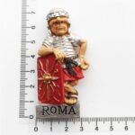 rome gladiator fridge magnet – cartoon style roman warrior souvenir & italy novelty decor