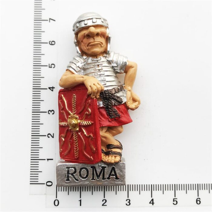 rome gladiator fridge magnet – cartoon style roman warrior souvenir & italy novelty decor