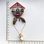heidi swinging clock fridge magnet – cute switzerland cuckoo house souvenir for kids & collectible decor