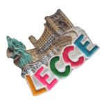 lecce italy fridge magnet – baroque architecture travel souvenir & mediterranean gift idea