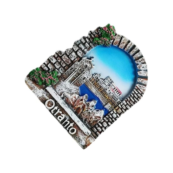 otranto italy fridge magnet historic port view travel memento & mediterranean wall accent