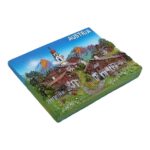 austria alpine village scene fridge magnet – traditional landscape travel collectible & home display