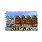 bergen norway colorful houses fridge magnet – historic bryggen wharf souvenir & coastal charm