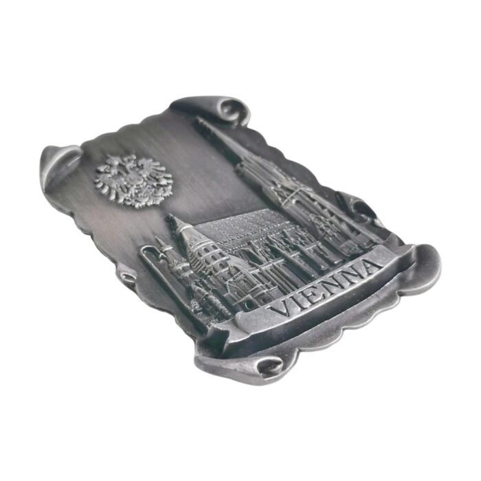vienna austria cathedral silver fridge magnets – vintage travel collectible & artistic decor piece