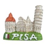 pisa italy fridge magnet – leaning tower resin souvenir for travel lovers – vintage travel keepsake & whiteboard accent